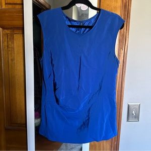 Lafayette 148 Silk Blue Blouse
